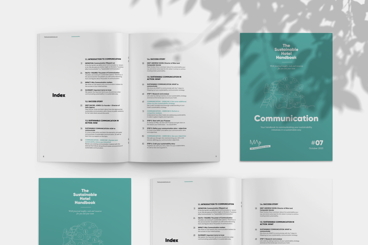 Master your Sustainability Communication. MAp Boutique Consultancy - The Sustainable Hotel - Sustainability communication